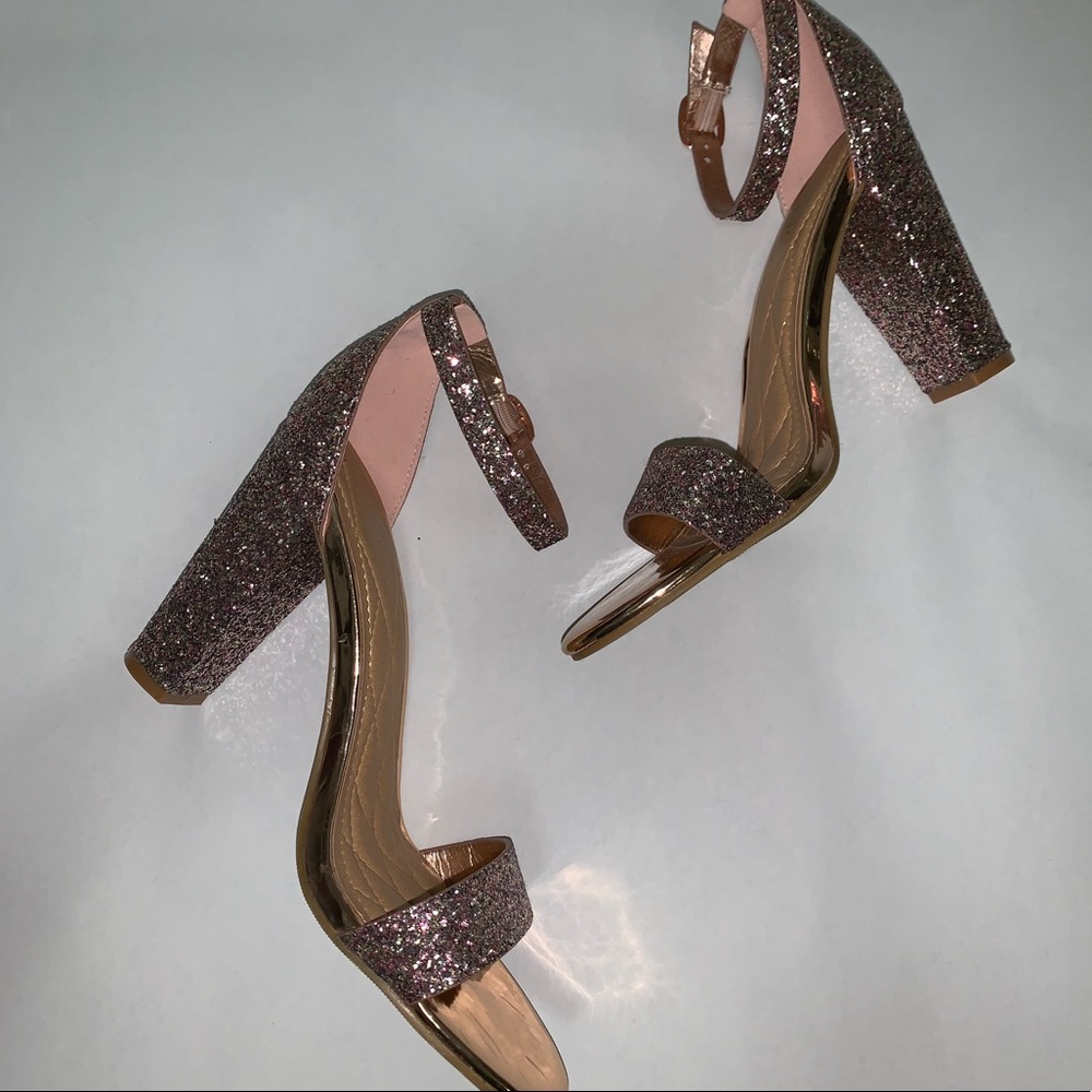 Glittery Rose Gold Heels